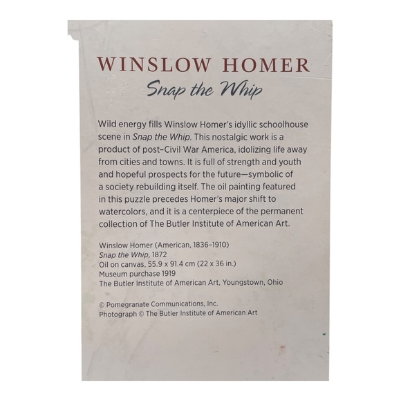 Pomegranate 1000 Piece Puzzle, Winslow Homer "Snap The Whip" 1872 Oil Painting - Picture 6 of 6